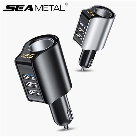 Seametal V V Qc Car Charger Usb Smart Fast Chargers Cigarette