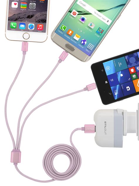 Universelles Ladekabel Mit Usb C Lightning Und Micro Usb Anschluss Stilgut