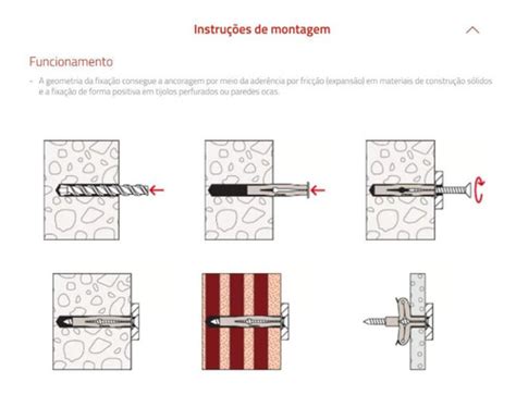 Bucha Em Nylon Fu 6 Fischer P Tijolo Oco 200 Peças Frete grátis