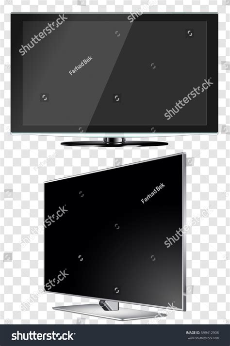 Tv Flat Screen Lcd Plasma Realistic Stock Vector Royalty Free