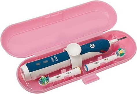 Plastic Electric Toothbrush Travel Case For Oral B Pro Series Pink Clothing