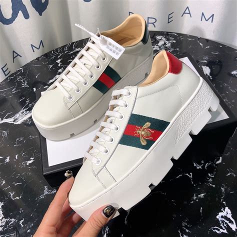 Tenis Gucci Ace Bee Abeja Plataforma Piel 100 Alta Calidad Mercado Libre