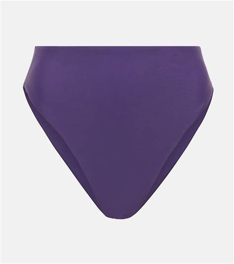 Jade Swim Incline High Rise Bikini Bottoms In Plum ModeSens