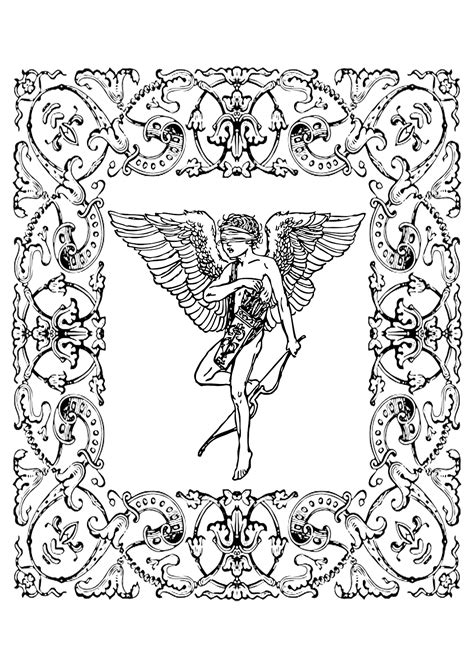 Vintage Cupidon - Valentine's Day Coloring Pages for Adults