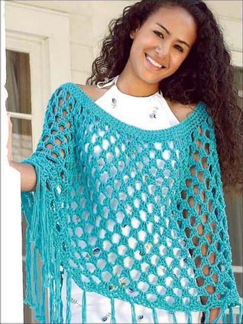 17 Best images about Crochet - Ponchos on Pinterest | Drops design, Ravelry and Fringes