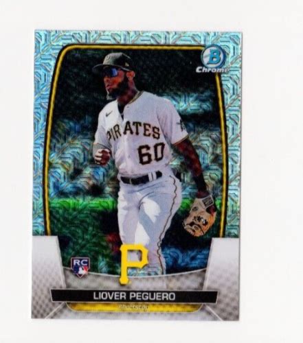 2023 Bowman Chrome Liover Peguero RC 85 Mojo Refractor Pittsburgh