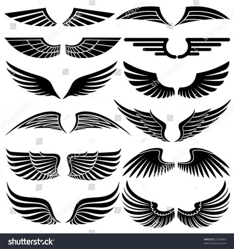 Wings. Elements For Design. Vector Illustration. - 27206989 : Shutterstock