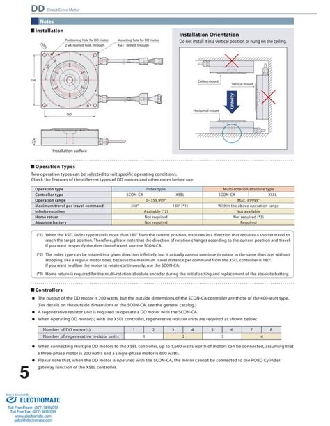 Iai Direct Drive Motor Specsheet Pdf