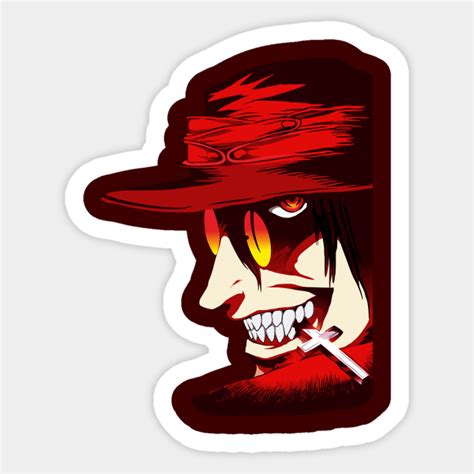 Face Of Evil Alucard Hellsing Sticker TeePublic