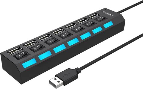 Splitter Usb Multiporta Hub Usb 20 7 In 1 Con Interruttori Onoff