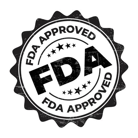 Fda Aprroved Label Stamp Badge Seal Sticker Tag Vector Food And Drug Administration Badge