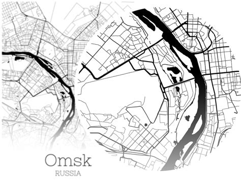 Omsk Map INSTANT DOWNLOAD Omsk Russia City Map Printable | Etsy