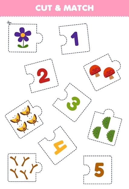 Lernspiel F R Kinder Schneiden Sie Ein Puzzleteil Aus Und Passen Sie