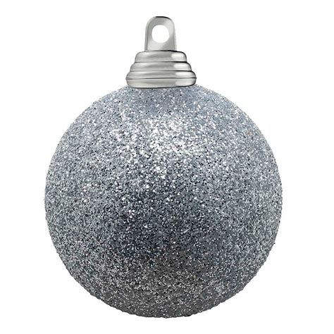 Glitzer Weihnachtskugeln in Silber Ø 6 cm