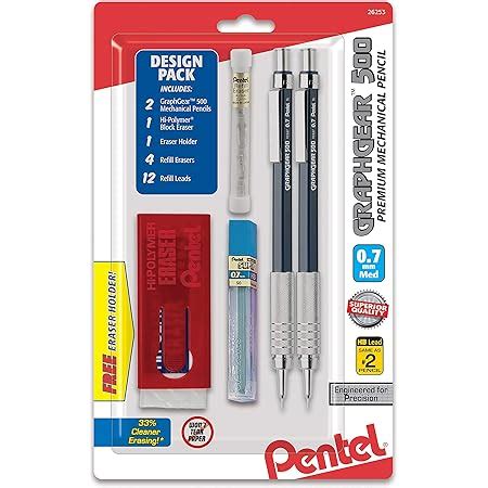 Pentel GraphGear 500 Lápiz de dibujo automático 1 unidad Azul 0