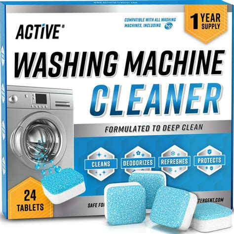 Washing Machine Cleaner Tablets - 24 Deep Cleaning Tabs Descale HE ...