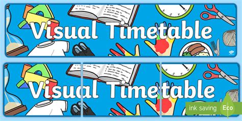 👉 New Visual Timetable Display Banner Teacher Made