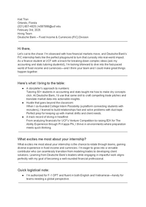 Deutsche Bank CL - jrcbh4rv3hlwr - Kiet Tran Orlando, Florida (321) 607