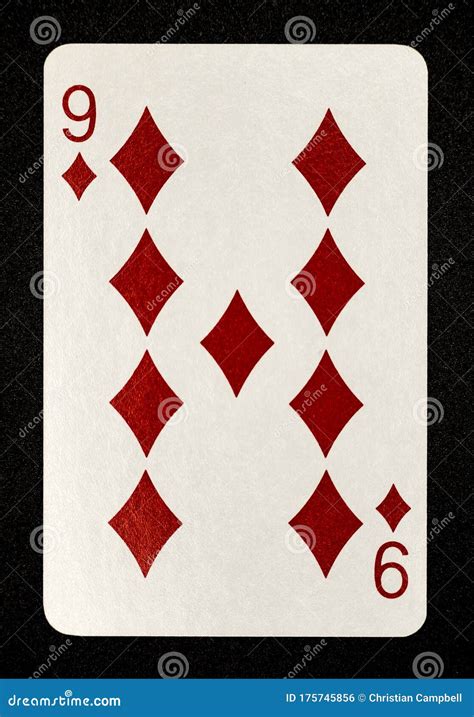 Nine of Diamonds Playing Card Stock Photo - Image of fortune, winning ...