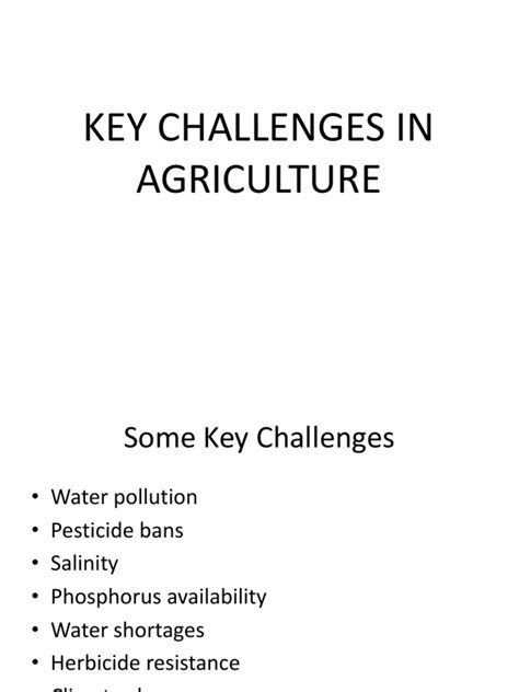 Key Challenges in Agriculture | PDF | Agriculture | Pesticide