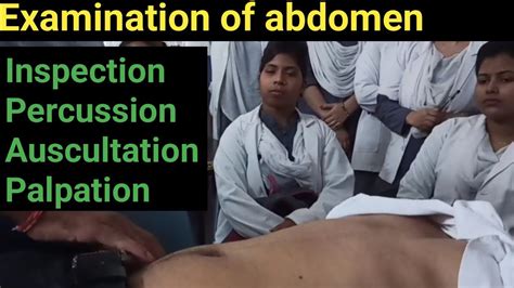 Abdominal Examination Inspection Auscultation Palpation And