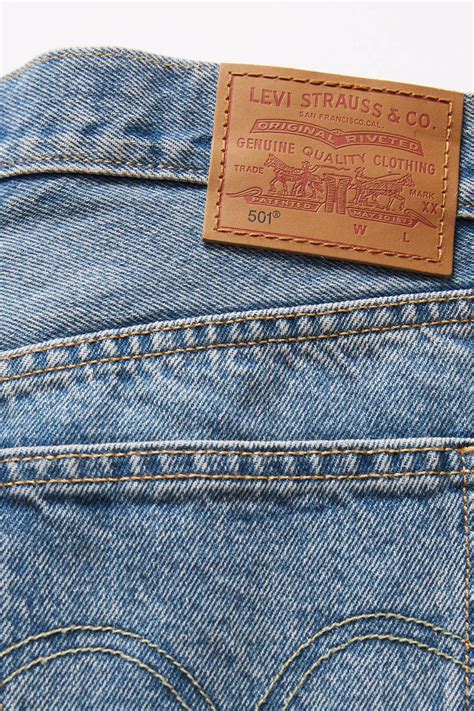 Levis 501 Cropped High Waist Straight Jeans Light Blue Denim Wehkamp