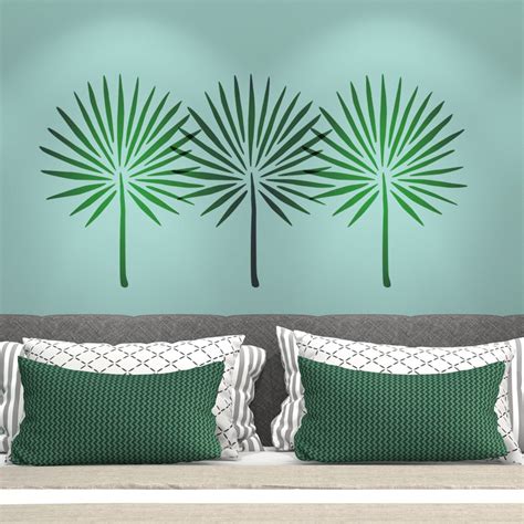 Fan Palm Leaf Wall Stencil Craftstar