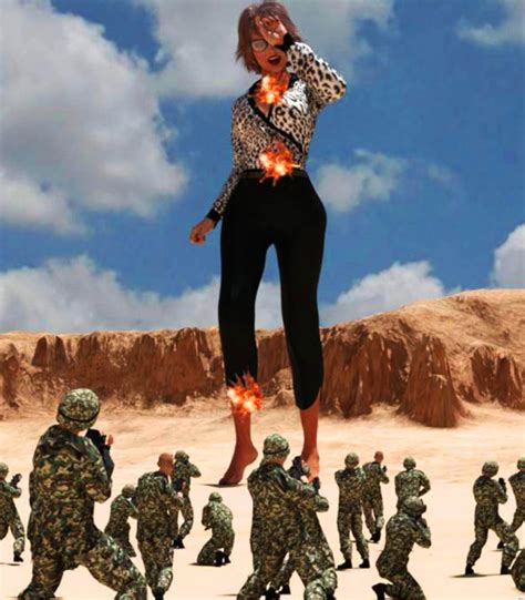 Virtualgiantess Teacher Eleonor Meets The Army