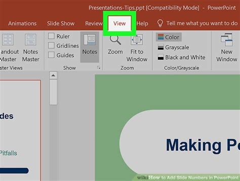 How To Add Slide Numbers In Powerpoint 6 Steps With Pictures