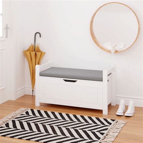 Ebern Designs Layson Faux Leather Upholstered Storage Bench Wayfair