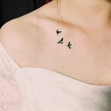 Birds Collarbone Tattoo