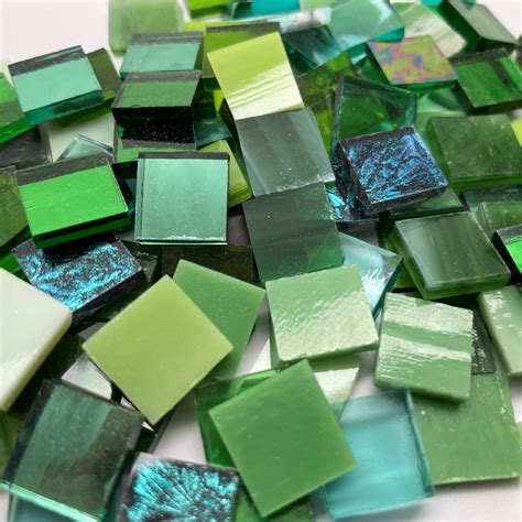 Green Mix Stained Glass Mosaic Tiles Mosaic Tile Mania