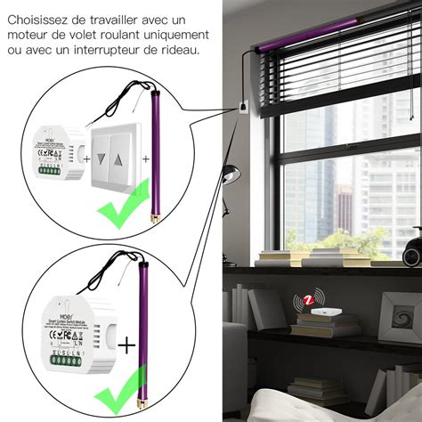 Moes Zigbee Interrupteur Intelligent Pour Volets Roulant Module Pour