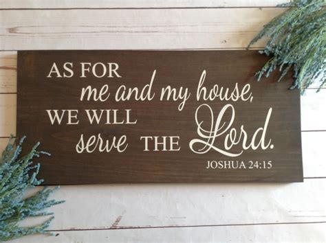 As For Me And My House We Will Serve The Lord Bible Verse Wall Etsy