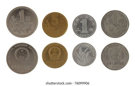 Set Chinese Yuan Coins Isolated On Stock Photo (Edit Now) 76099906