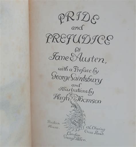 Pride And Prejudice Illustrated By Hugh Thomson First Edition