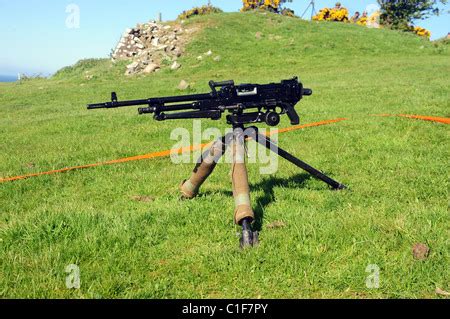 L7A2 general purpose machine gun gpmg british army weapons on display at an open day Stock Photo ...