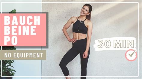 30 MIN Bauch Beine Po Workout für Anfänger Tina Halder YouTube