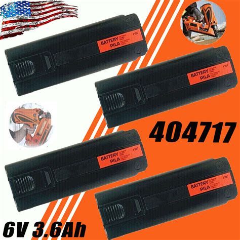 2 4PACK For Paslode Impulse 6V 3600mAh 404717 Ni MH Battery Nailer