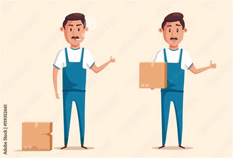 Good And Bad Workers In Uniform Cartoon Vector Illustration Stock