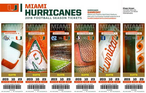 2018 Miami Hurricanes Football Season Ticket Package on Behance