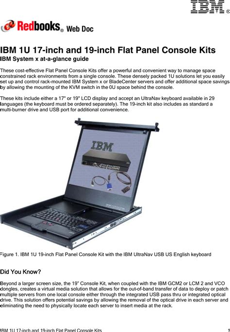 Ibm Redbooks U Users Manual Inch And Flat Panel Console Kits