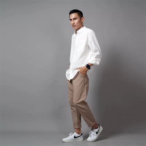 Jual Okechuku Okechuku ASHRAF Kemeja Pria Casual Linen Baju Koko Kemeja