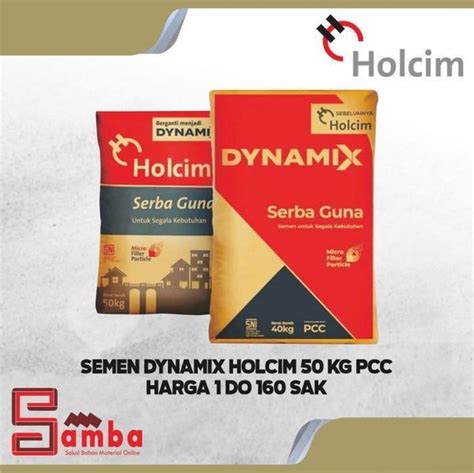 Jual BIG BIG DISC SEMEN DYNAMIX HOLCIM 50 KG PCC HARGA 1 DO 160 SAK