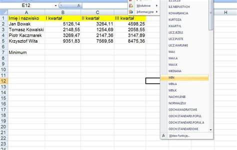 Szkolenia Z Excela Wyznaczanie Minimaln Sprzeda W Poszczeg Lnych