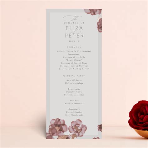 Found Foil Pressed Wedding Programs By Nicoletta Savod Minted