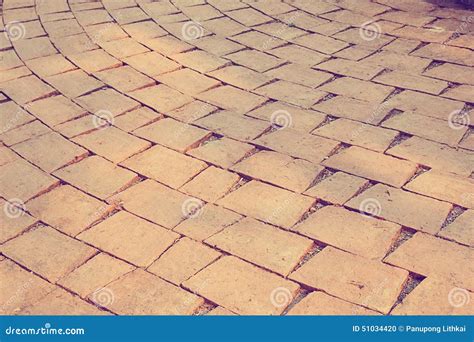 Red Brick Paving Stones On A Sidewalk Stock Photo Image Of Pattern