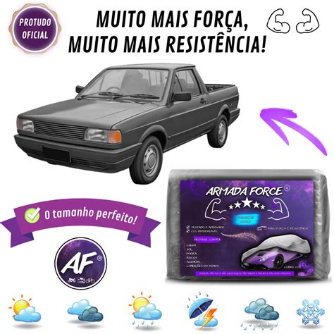 Capa Cobrir Carro Saveiro Quadrada Automotiva Armada Force Forrada