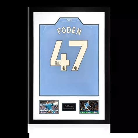 Phil Foden Signed Manchester City Shirt Display Picclick Uk