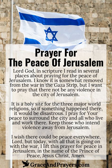 5 Hopeful Prayers For Israel - Grace and Prayers